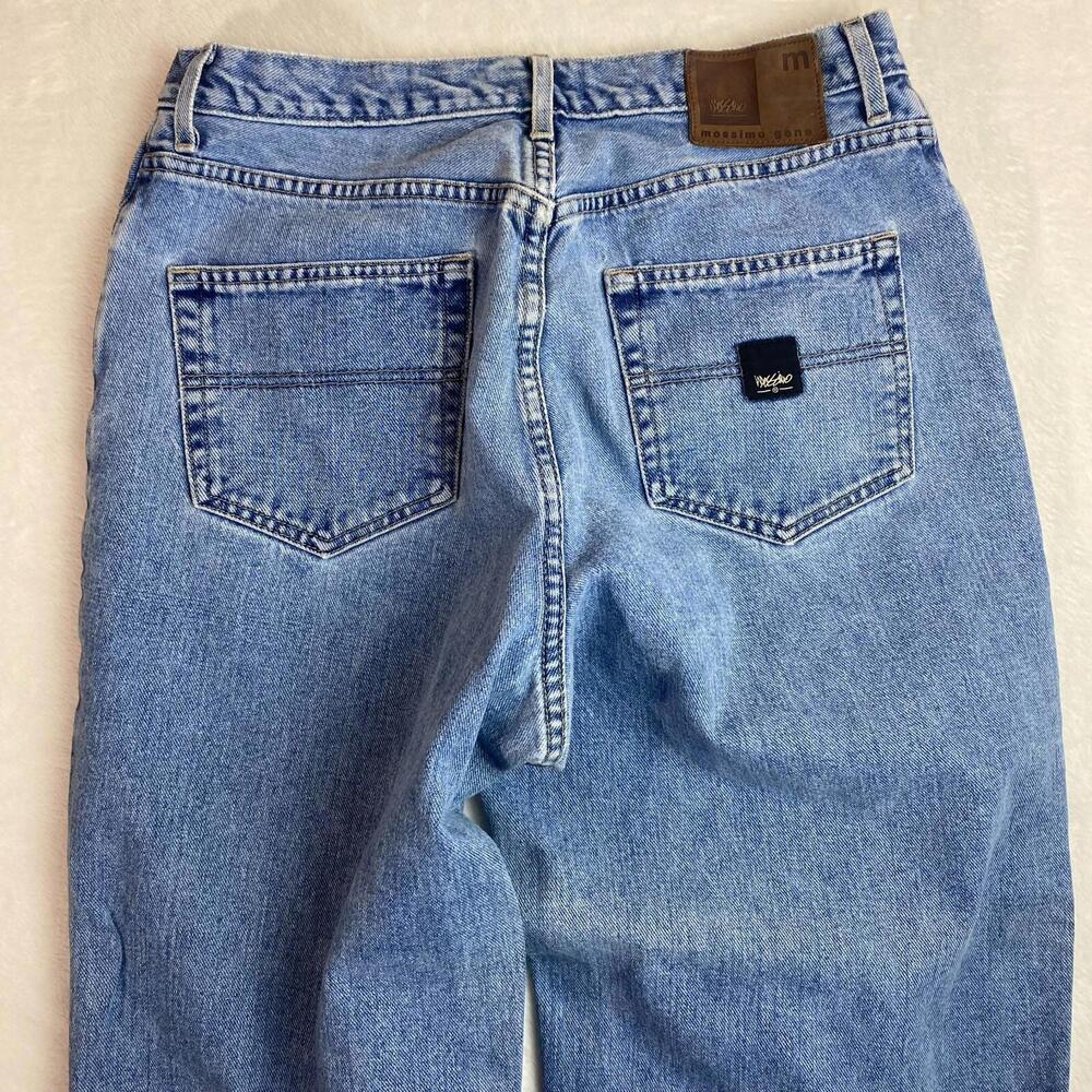 Vintage‎ 90s Mossimo Gene Blue Jeans Made In USA 33x34 Skater Baggy Y2K